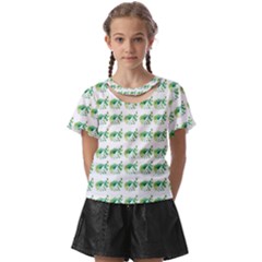 Floral Kids  Front Cut Tee