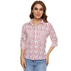 Floral Women s Quarter Sleeve Pocket Shirt