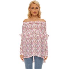 Floral Off Shoulder Chiffon Pocket Shirt