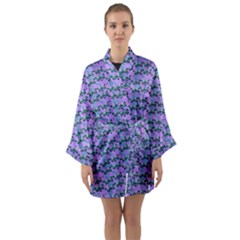 Pattern Long Sleeve Satin Kimono