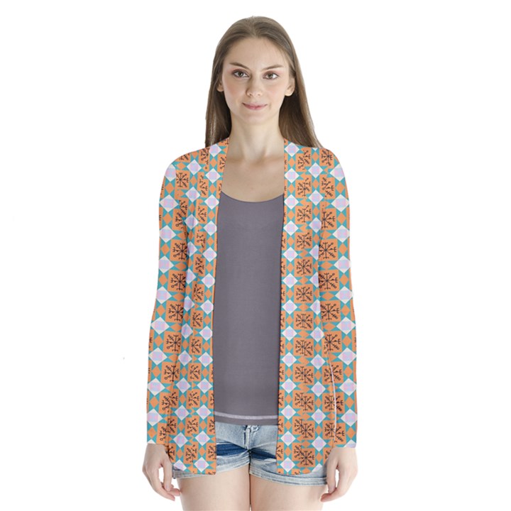 Geometry Drape Collar Cardigan