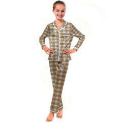 Geometry Kid s Satin Long Sleeve Pajamas Set