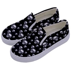 Skullmusician Kids  Canvas Slip Ons by Sparkle