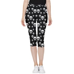 Skullmusician Inside Out Lightweight Velour Capri Leggings 