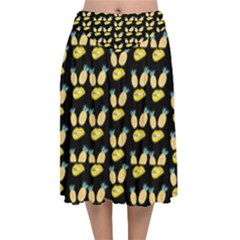 Pinelips Velvet Flared Midi Skirt by Sparkle