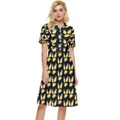 Pinelips Button Top Knee Length Dress