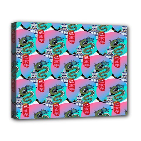 Retro Snake Deluxe Canvas 20  X 16  (stretched) by Sparkle