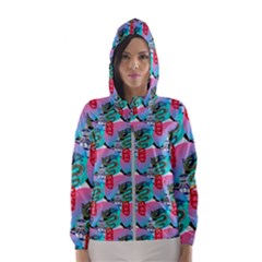 Retro Snake Women s Hooded Windbreaker by Sparkle