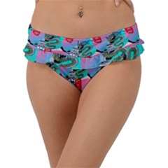 Retro Snake Frill Bikini Bottom by Sparkle