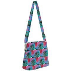 Retro Snake Zipper Messenger Bag by Sparkle