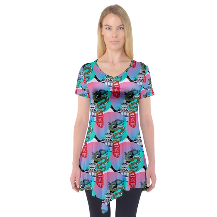 Retro Snake Short Sleeve Tunic 