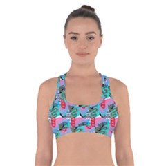 Retro Snake Cross Back Sports Bra by Sparkle