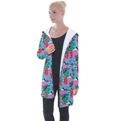 Retro Snake Longline Hooded Cardigan by Sparkle