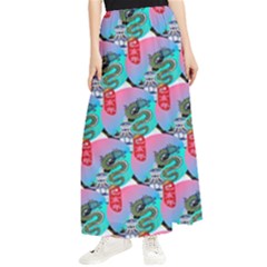 Retro Snake Maxi Chiffon Skirt by Sparkle