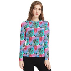 Retro Snake Women s Long Sleeve Rash Guard by Sparkle