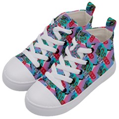 Retro Snake Kids  Mid-top Canvas Sneakers by Sparkle