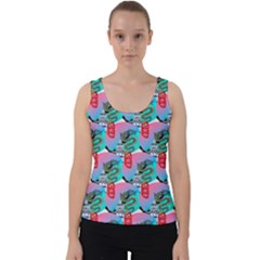 Retro Snake Velvet Tank Top by Sparkle