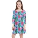 Retro Snake Kids  Quarter Sleeve Skater Dress View1