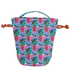 Retro Snake Drawstring Bucket Bag by Sparkle