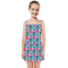 Retro Snake Kids  Summer Sun Dress by Sparkle