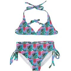 Retro Snake Kids  Classic Bikini Set by Sparkle