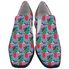 Retro Snake Women Slip On Heel Loafers by Sparkle