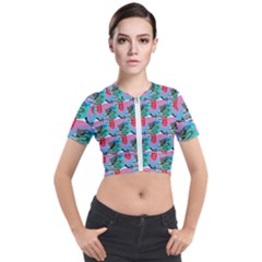 Retro Snake Short Sleeve Cropped Jacket by Sparkle