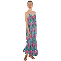 Retro Snake Cami Maxi Ruffle Chiffon Dress by Sparkle