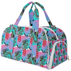 Retro Snake Burner Gym Duffel Bag by Sparkle