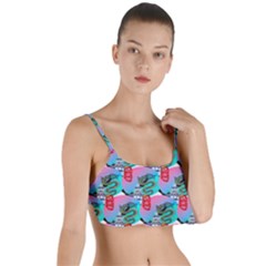 Retro Snake Layered Top Bikini Top  by Sparkle