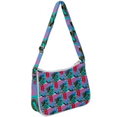 Retro Snake Zip Up Shoulder Bag by Sparkle