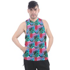 Retro Snake Men s Sleeveless Hoodie by Sparkle