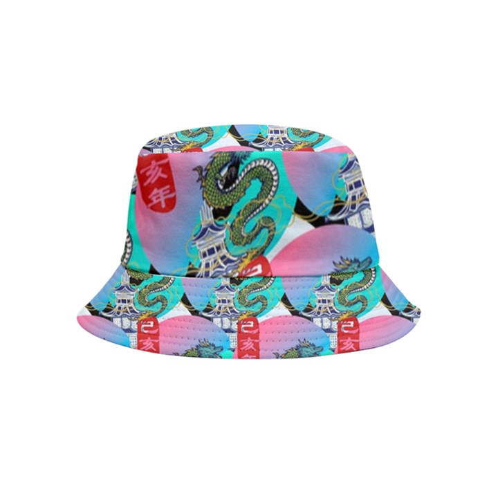 Retro Snake Inside Out Bucket Hat (Kids)