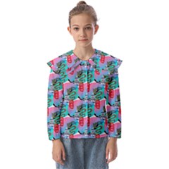 Retro Snake Kids  Peter Pan Collar Blouse by Sparkle