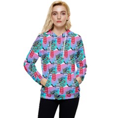 Retro Snake Women s Lightweight Drawstring Hoodie by Sparkle