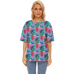 Retro Snake Oversized Basic Tee by Sparkle