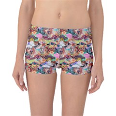 Retro Color Boyleg Bikini Bottoms