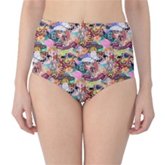 Retro Color Classic High-Waist Bikini Bottoms