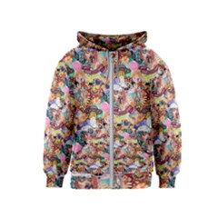 Retro Color Kids  Zipper Hoodie by Sparkle