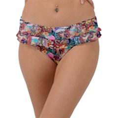 Retro Color Frill Bikini Bottom