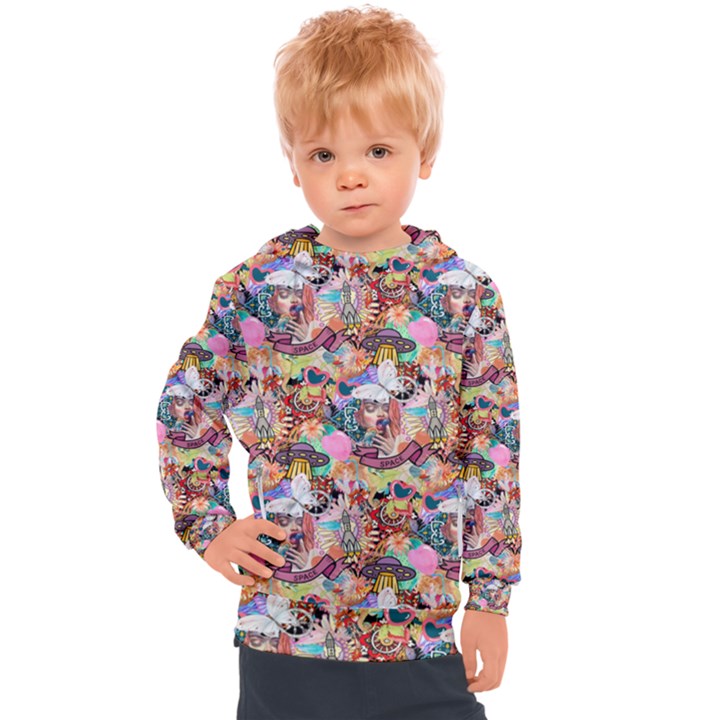 Retro Color Kids  Hooded Pullover