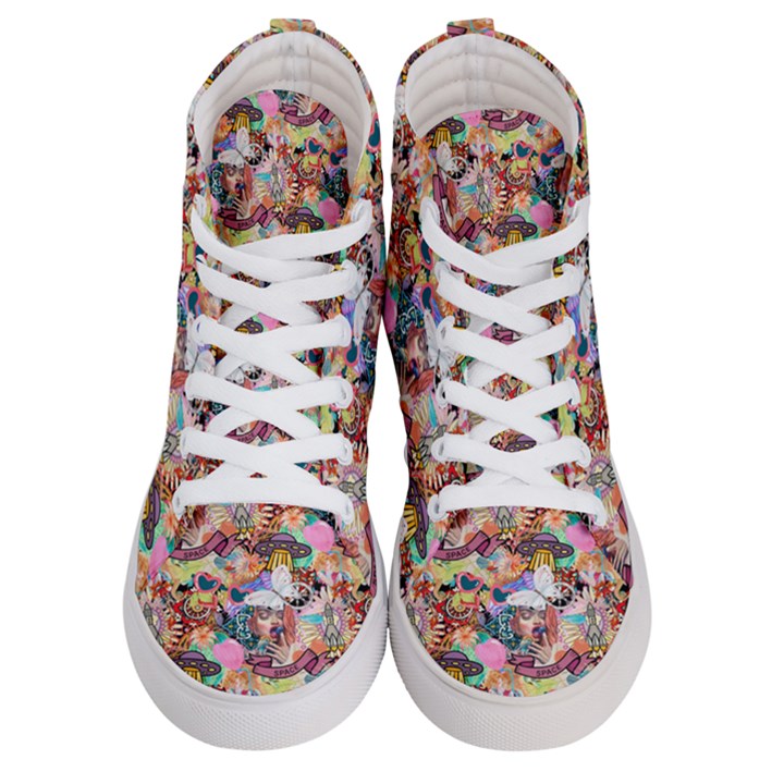 Retro Color Women s Hi-Top Skate Sneakers