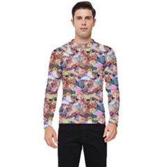 Retro Color Men s Long Sleeve Rash Guard by Sparkle