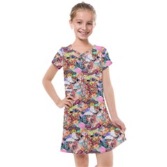 Retro Color Kids  Cross Web Dress