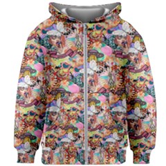 Retro Color Kids  Zipper Hoodie Without Drawstring