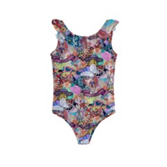 Retro Color Kids  Frill Swimsuit