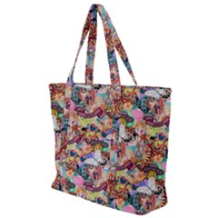 Retro Color Zip Up Canvas Bag by Sparkle