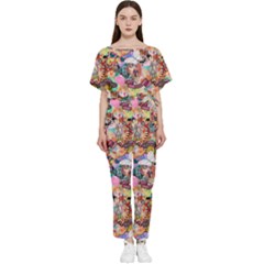 Retro Color Batwing Lightweight Jumpsuit