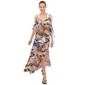 Retro Color Maxi Chiffon Cover Up Dress View1