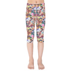 Retro Color Kids  Capri Leggings  by Sparkle